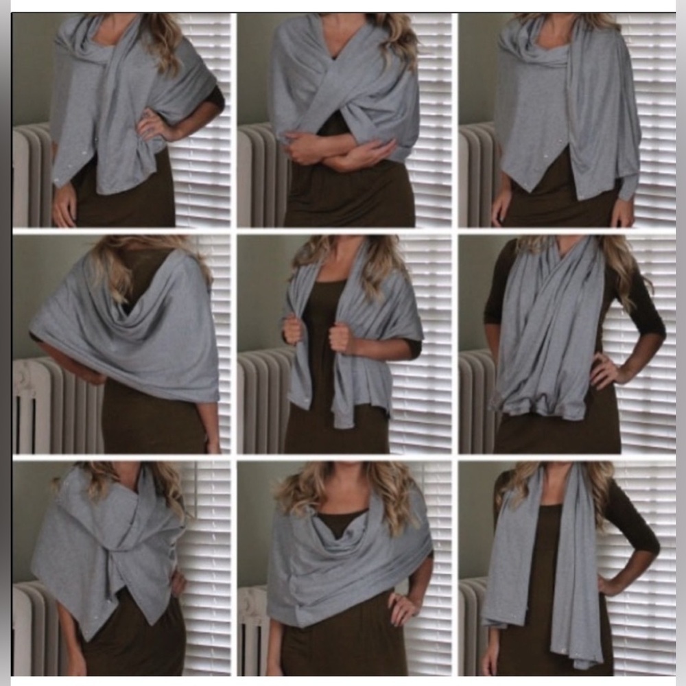 Lululemon Vinyasa Rulu Scarf Wrap Infinity Shawl Blue One Size